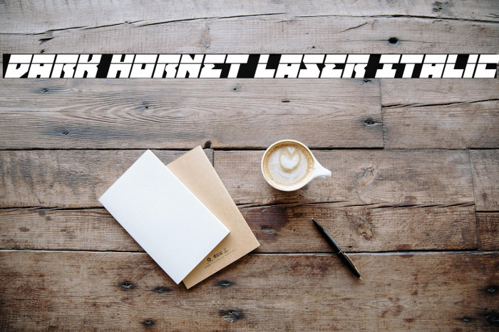 Dark Hornet Laser Italic Example 1
