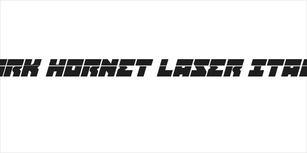 Dark Hornet Laser Italic Logo