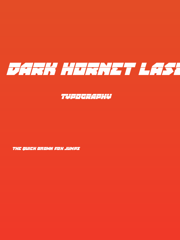 Dark Hornet Laser Italic Poster