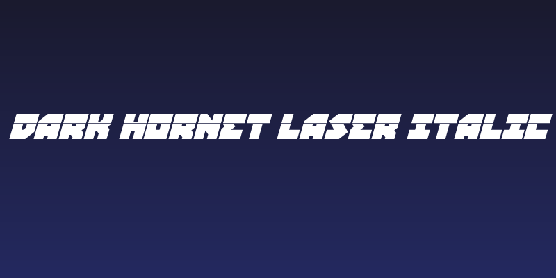 Dark Hornet Laser Italic Social Header