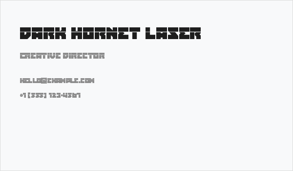 Dark Hornet Laser Business Card
