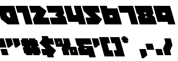 Dark Hornet Leftalic Font OTHER CHARS