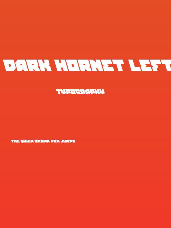 Dark Hornet Leftalic Poster