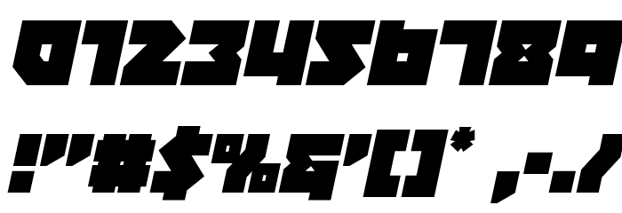 Dark Hornet Semi-Italic Font OTHER CHARS