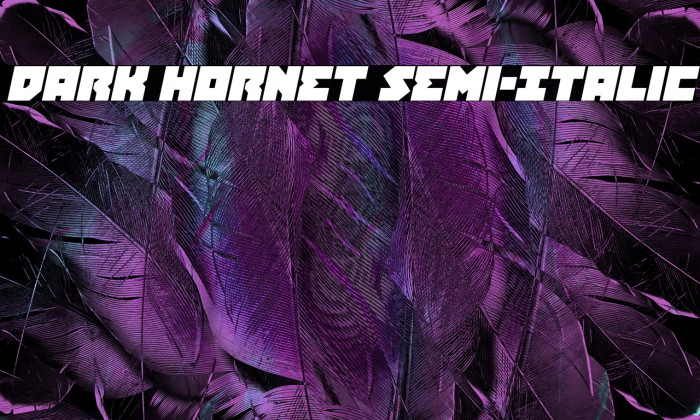 Dark Hornet Semi-Italic Example 1