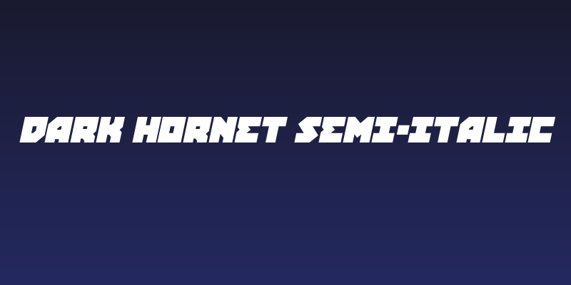 Dark Hornet Semi-Italic Social Header