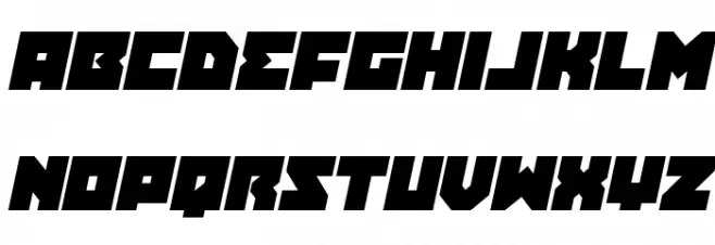Dark Hornet Semi-Italic Font LOWERCASE