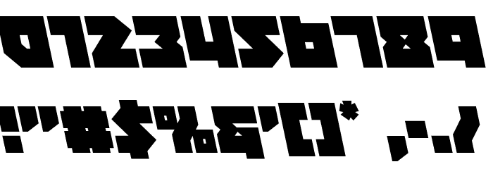Dark Hornet Semi-Leftalic Font OTHER CHARS