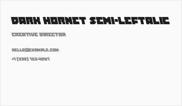 Dark Hornet Semi-Leftalic Business Card