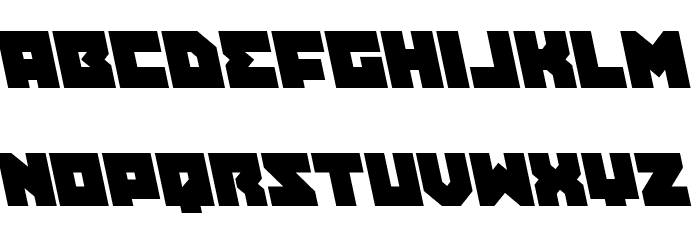 Dark Hornet Semi-Leftalic Font LOWERCASE