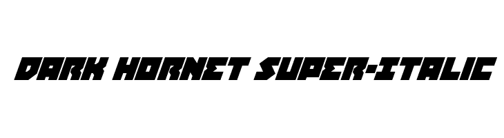 Dark Hornet Super-Italic  フリーフォントのダウンロード