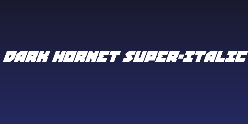 Dark Hornet Super-Italic Social Header