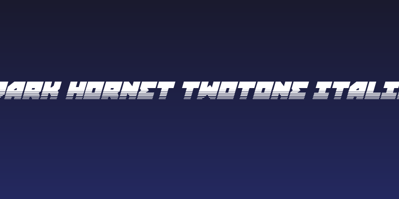 Dark Hornet Twotone Italic Social Header