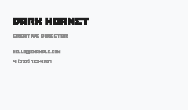 Dark Hornet Business Card