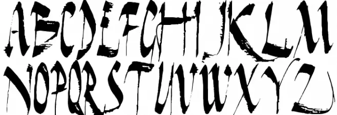Dark Horse Condensed Font UPPERCASE