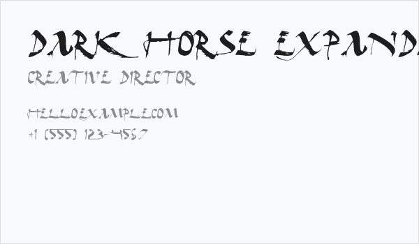 Dark Horse Expanded Business Card