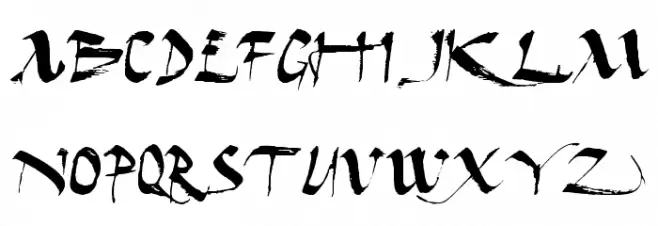 Dark Horse Expanded Schriftart Kleinbuchstaben