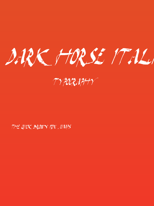 Dark Horse Italic Poster