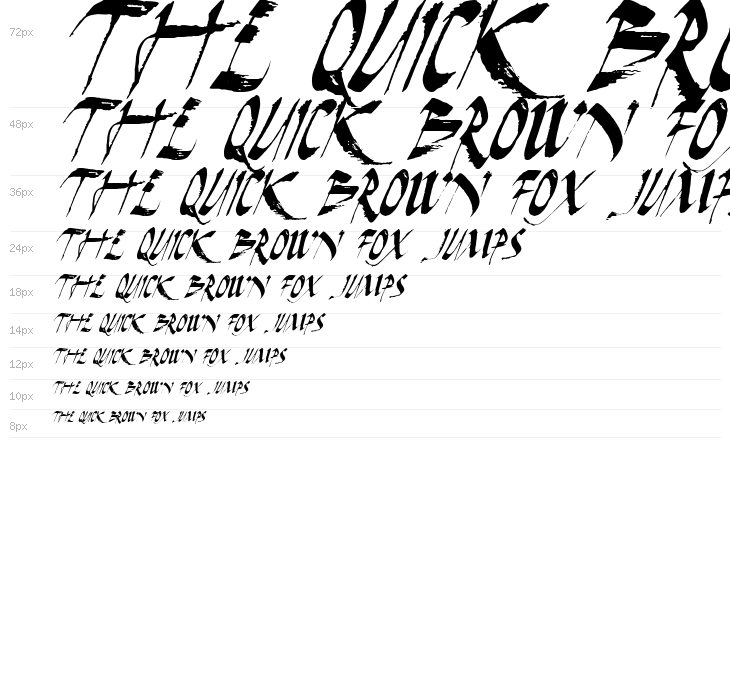 Dark Horse Italic Waterfall