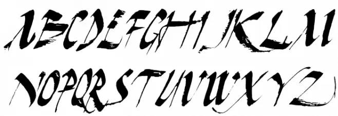 Dark Horse Italic फ़ॉन्ट लोअरकेस