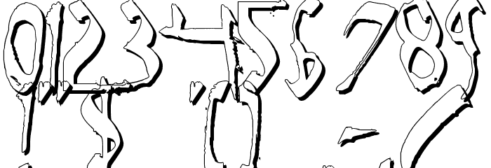 Dark Horse Shadow Font OTHER CHARS