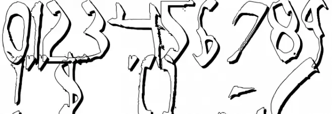 Dark Horse Shadow Font OTHER CHARS