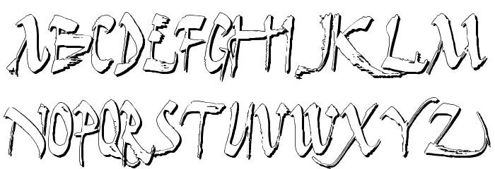 Dark Horse Shadow Font LOWERCASE
