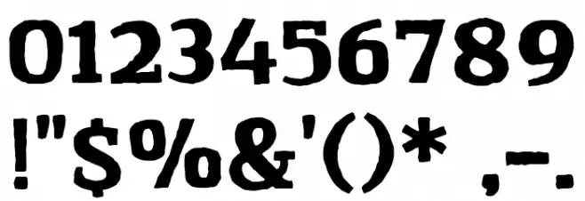 Dark Hut Font Alte caractere