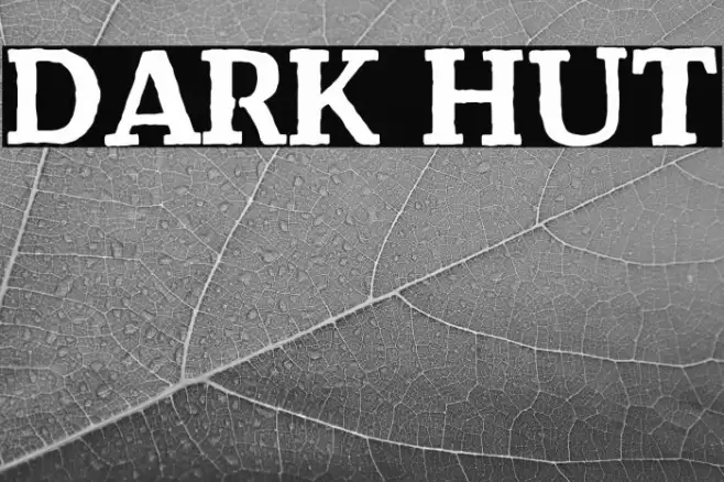 Dark Hut Font examples