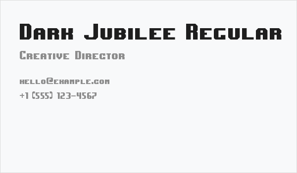 Dark Jubilee Regular Business Card
