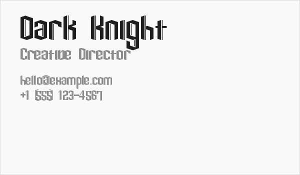 Dark Knight Business Card