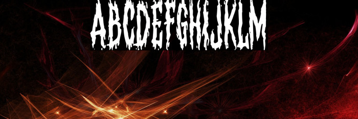 Dark Metal Institute Fonte examples