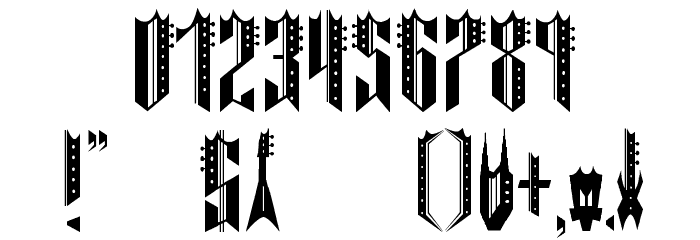 Dark Metal Font OTHER CHARS