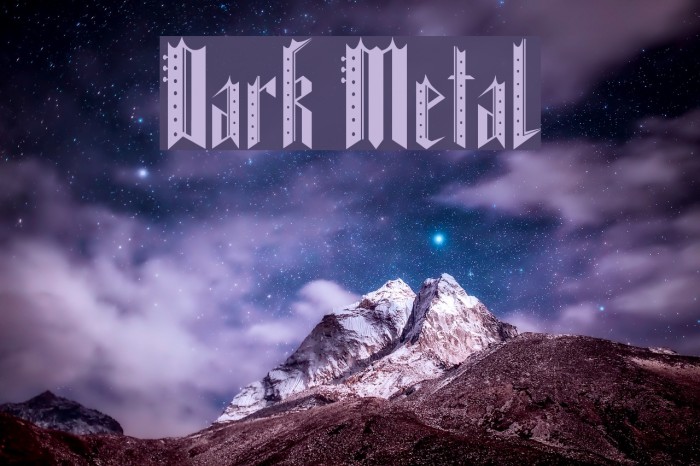 Dark Metal Font examples
