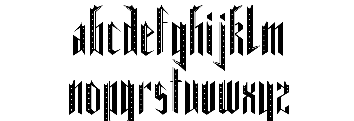 Dark Metal Font LOWERCASE