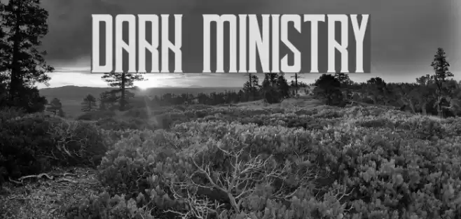Dark Ministry Font examples