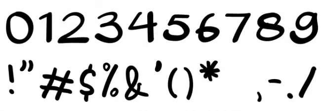 Dark Night Font OTHER CHARS