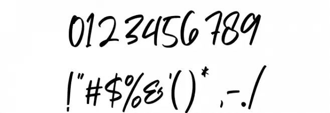 Dark Phoenix Font OTHER CHARS