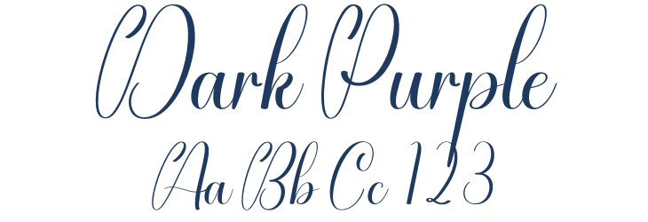 Dark Purple Font Preview