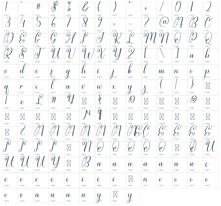 Dark Purple Character Map