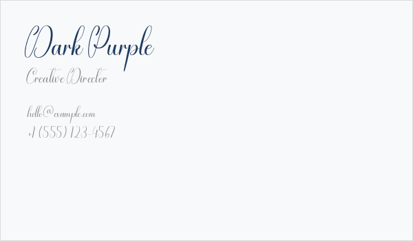 Dark Purple Business Card