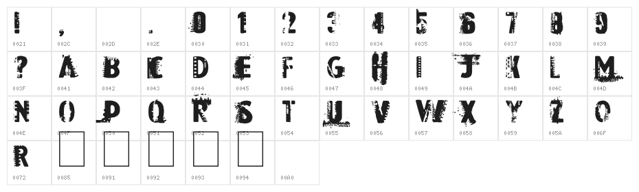 Dark Room Character Map