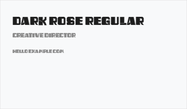 Dark Rose Regular Business Card