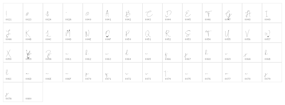 Dark Saturday Character Map