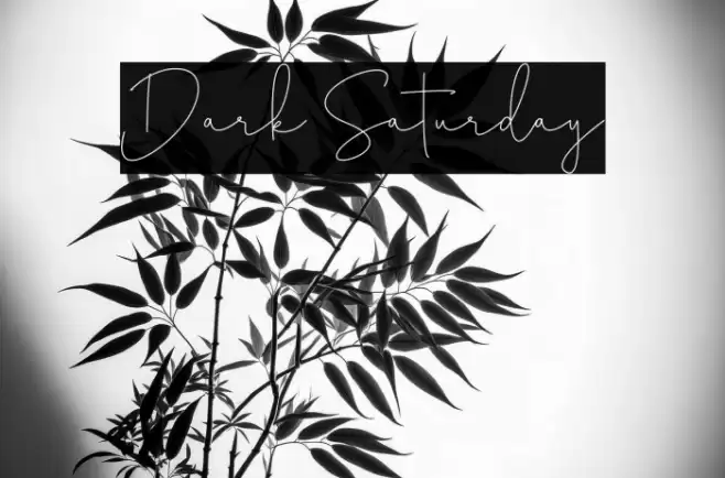 Dark Saturday Font examples