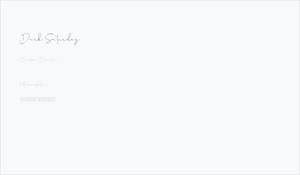 Dark Saturday Business Card