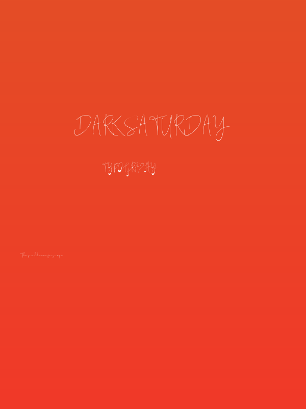 Dark Saturday Poster