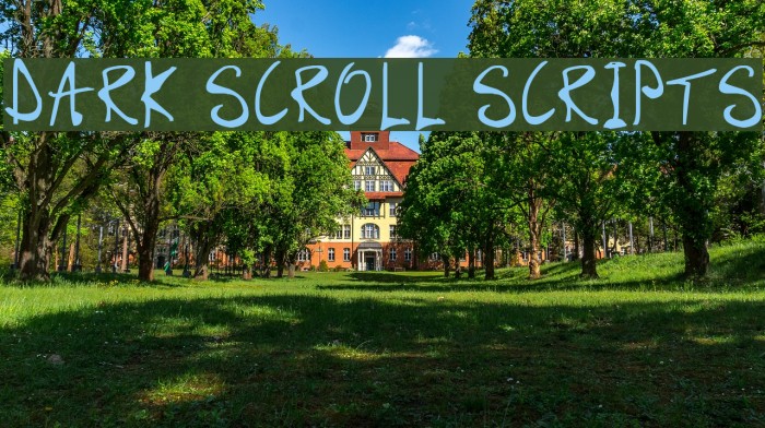 Dark Scroll Scripts Font examples