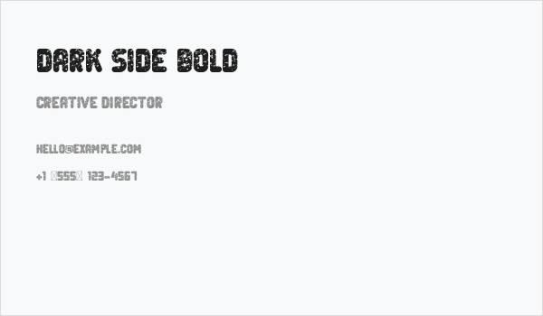 Dark Side Bold Business Card