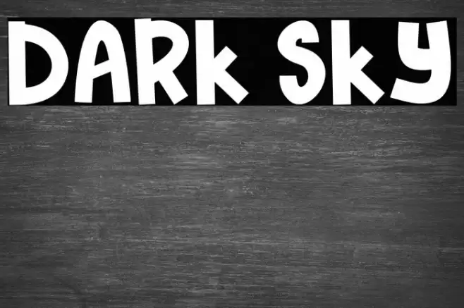 Dark Sky Font examples
